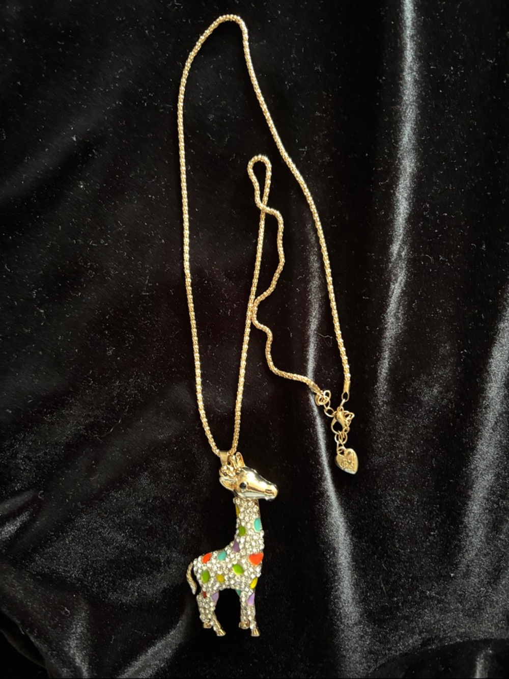Betsey Johnson Multicolor Giraffe Necklace NWOT